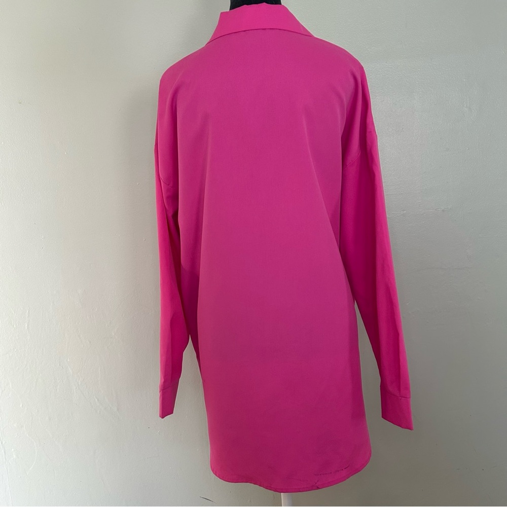 SHEIN Women's Pink Button-Up Shirt - Picture 4 of 6